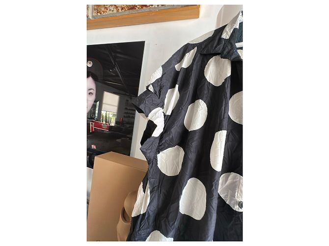 Munthe Plus Simonsen Plu Polka Dot Hemdkleid Schwarz Weiß - Ansicht 4