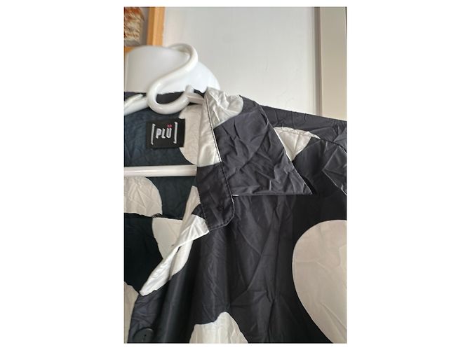 Munthe Plus Simonsen Plu Polka Dot Hemdkleid Schwarz Weiß - Ansicht 9