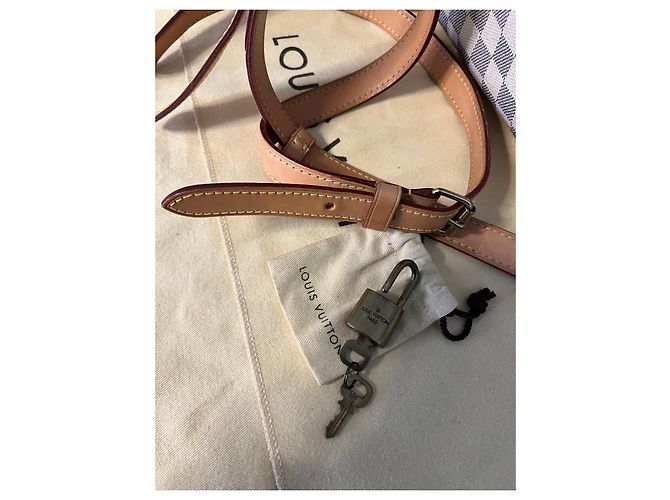 Louis Vuitton Speedy 30 Bandoulière Damier Azur Bianco Blu - vista 12