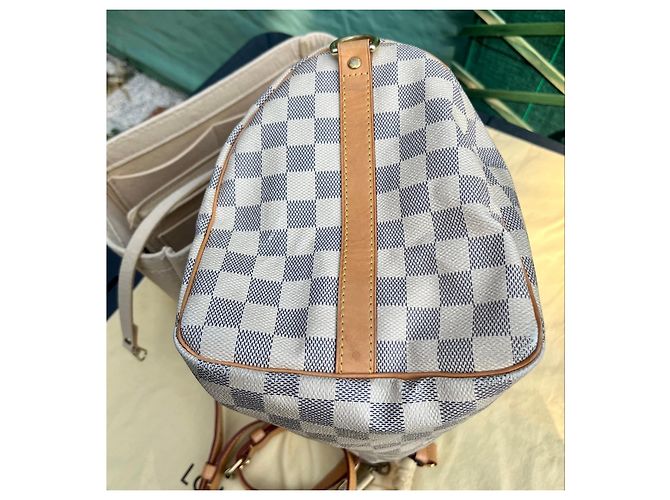 Louis Vuitton Speedy 30 Bandoulière Damier Azur Bianco Blu - vista 15