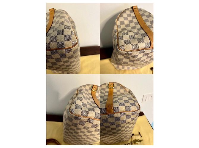 Louis Vuitton Speedy 30 Bandoulière Damier Azur Bianco Blu - vista 9