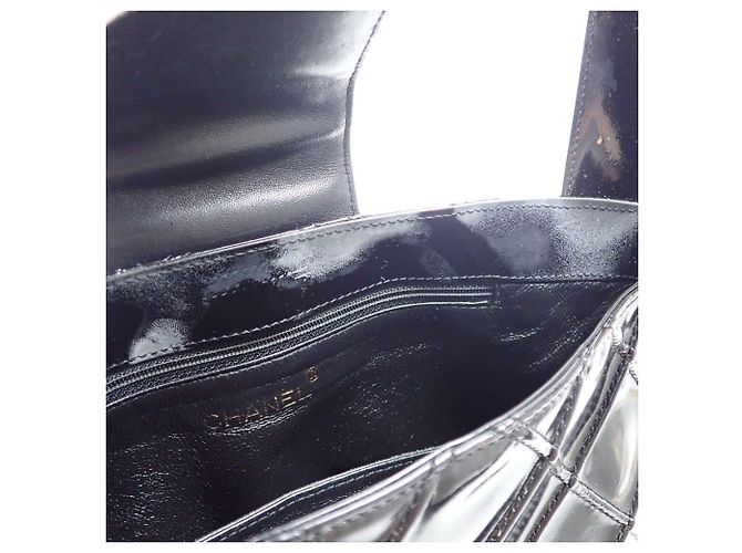 Borsa Tote Chanel in vernice nera Nero - vista 10