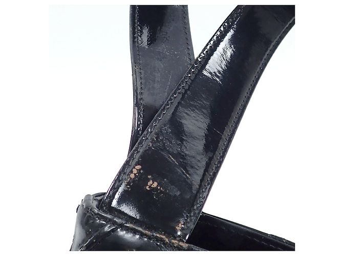Borsa Tote Chanel in vernice nera Nero - vista 7