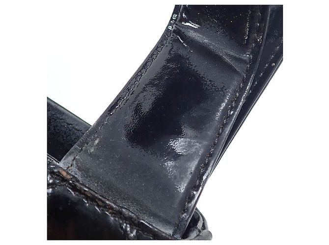 Borsa Tote Chanel in vernice nera Nero - vista 8