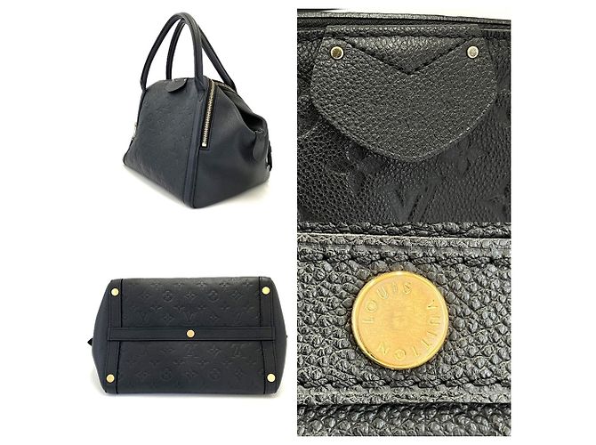 Borsa Louis Vuitton Monogram Empreinte Mare MM Nero - vista 4