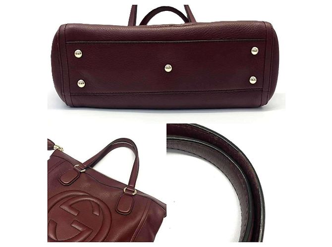 Gucci Soho Tote Bag Bordeaux Leder - Ansicht 4