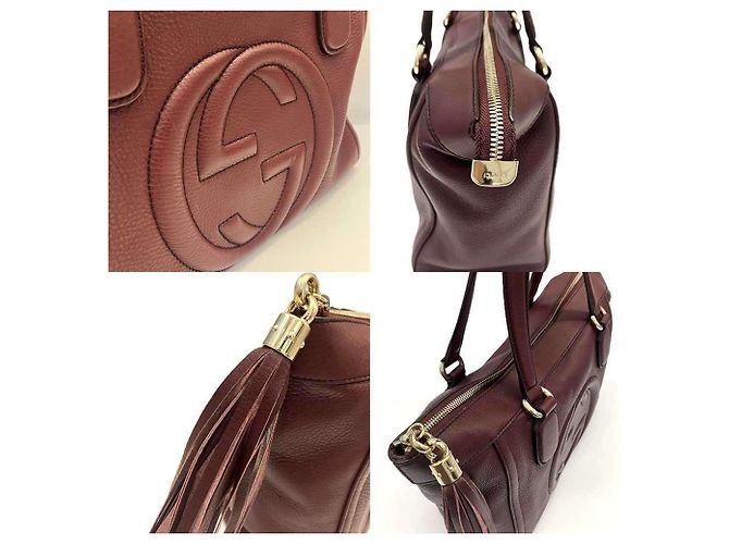 Gucci Soho Tote Bag Bordeaux Leder - Ansicht 5