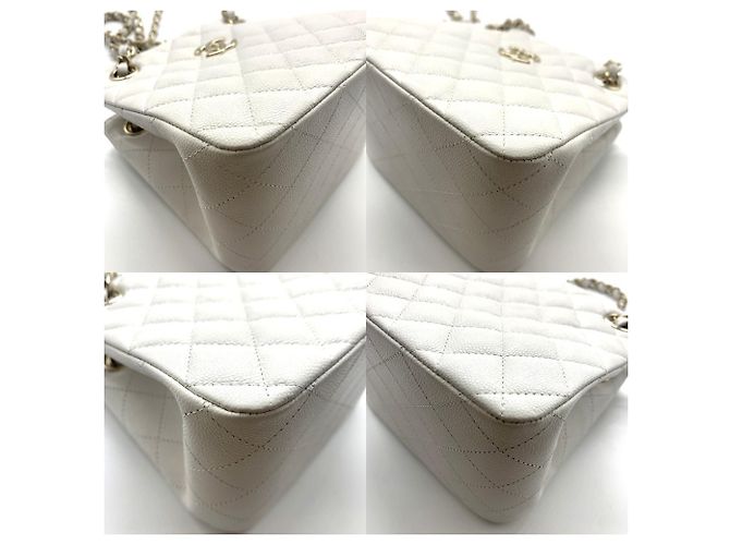 Borsa a Spalla Chanel Matelassé Mini Bucket Chain Bianco - vista 3