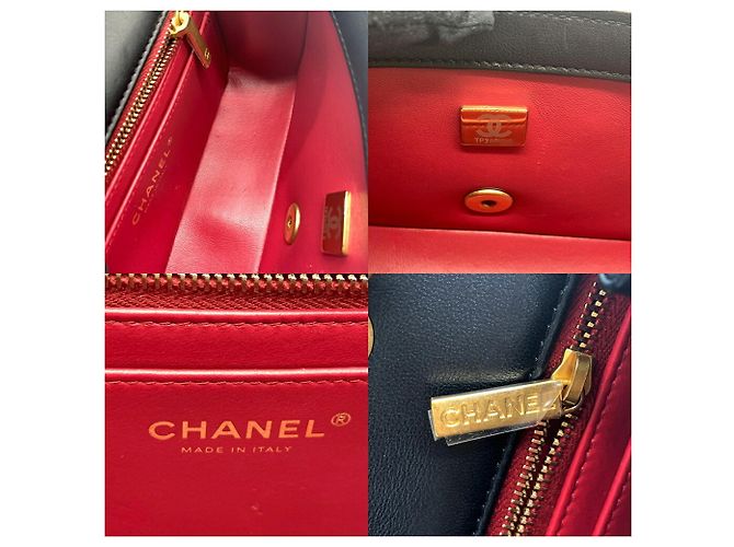 Borsa a Spalla Chanel Mini Matelassé 20 Camellia Chain Nero - vista 7