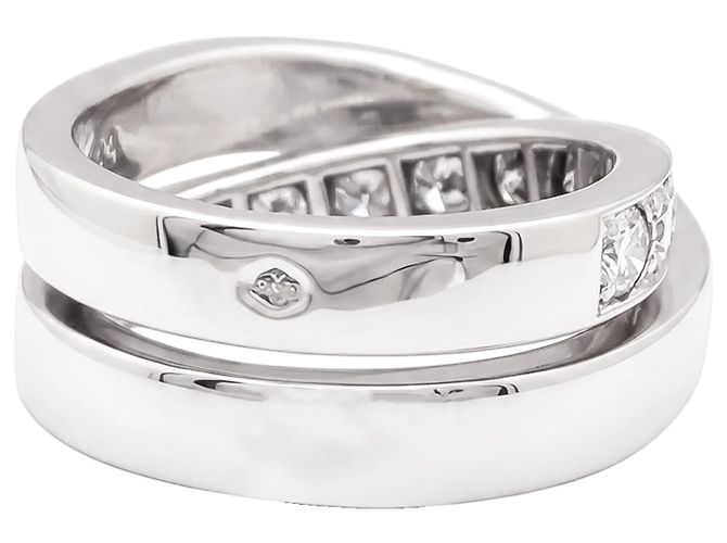 Anello Cartier, "Nouvelle Vague", oro bianco e diamanti. - vista 4