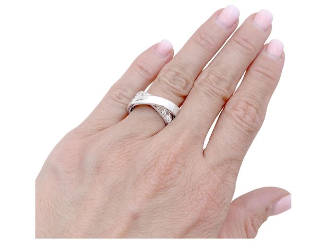 Anello Cartier, "Nouvelle Vague", oro bianco e diamanti. - vista 5