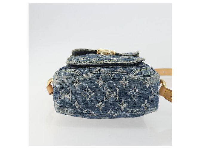 LOUIS VUITTON Monogram Denim Camera Bag Blue M95348 LV Auth BA14719V - vista 10