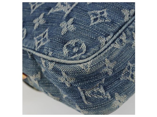 LOUIS VUITTON Monogram Denim Camera Bag Blue M95348 LV Auth BA14719V - vista 14
