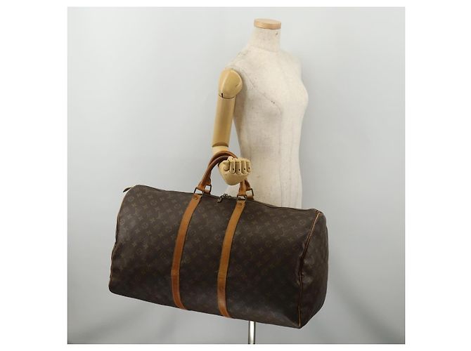 LOUIS VUITTON Monogram Keepall 60 Boston Bag M41422 LV Auth 192002 Monogramma - vista 22