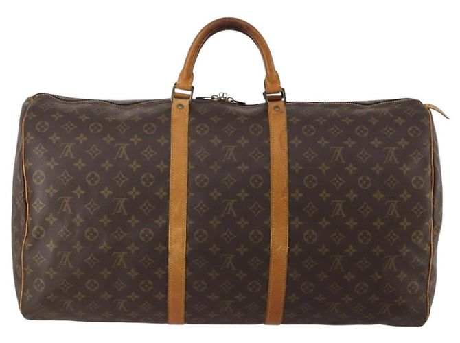 LOUIS VUITTON Monogram Keepall 60 Boston Bag M41422 LV Auth 192002 Monogramma - vista 3