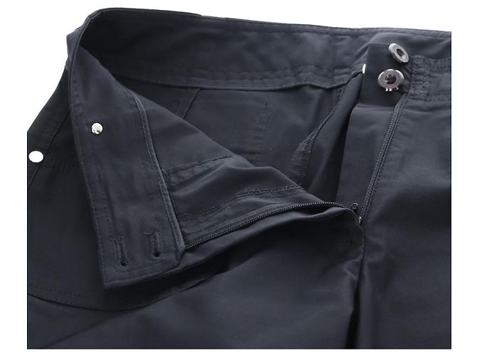 Pantalones CHANEL Rayón Negro CC Auth BA14244V - vista 11