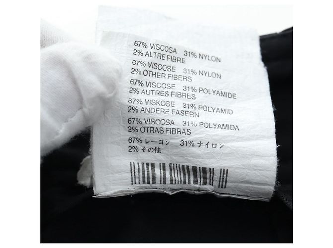 Pantalones CHANEL Rayón Negro CC Auth BA14244V - vista 14
