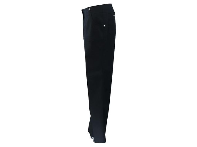 Pantalones CHANEL Rayón Negro CC Auth BA14244V - vista 3