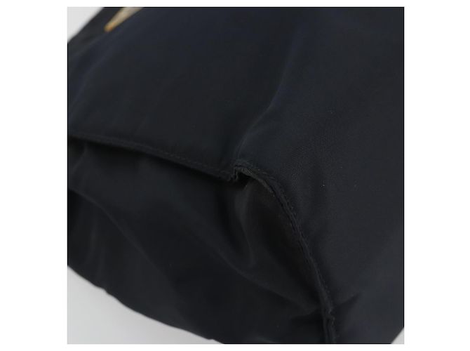 Borsa a tracolla con catena PRADA Nylon Navy Gold Auth 193568A D'oro Blu navy - vista 11