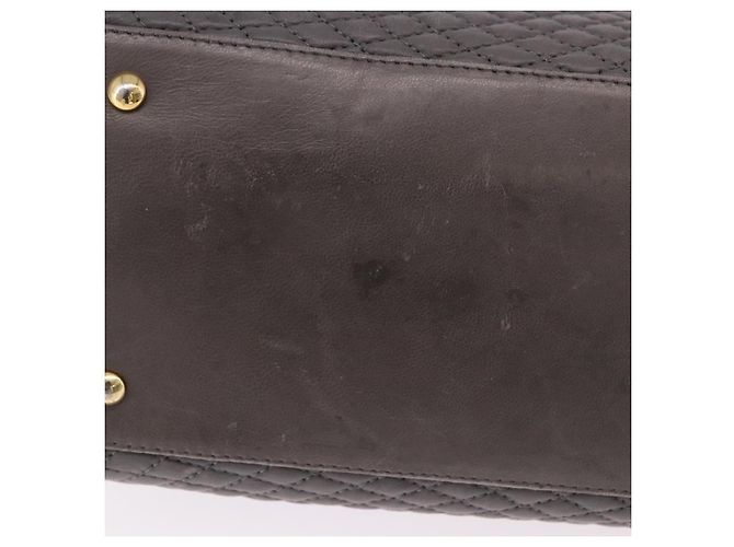 BALLY Handtasche aus Leder Grau Goldfarben Auth gh2329 Braun - Ansicht 11