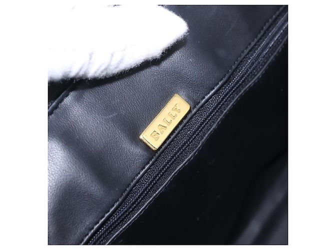 BALLY Handtasche aus Leder Grau Goldfarben Auth gh2329 Braun - Ansicht 18