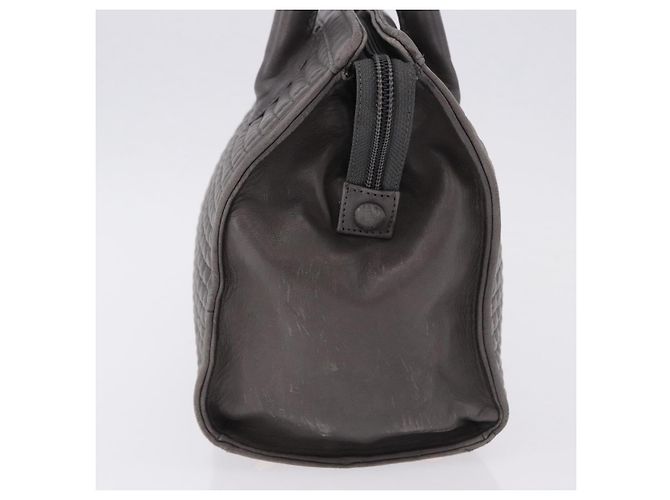 BALLY Handtasche aus Leder Grau Goldfarben Auth gh2329 Braun - Ansicht 4