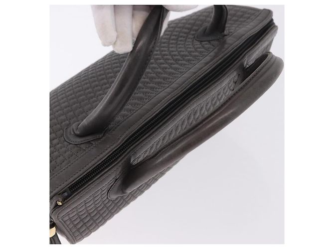 BALLY Handtasche aus Leder Grau Goldfarben Auth gh2329 Braun - Ansicht 7