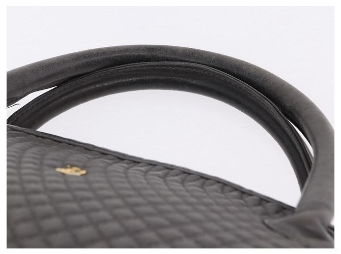 BALLY Handtasche aus Leder Grau Goldfarben Auth gh2329 Braun - Ansicht 9