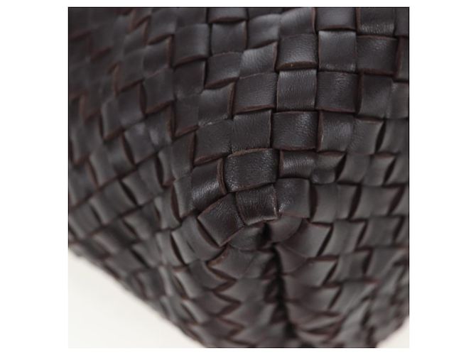 BOTTEGA VENETA INTRECCIATO Cabas PM Bag Leather Brown 141498 Auth am12100SAM Marrom - vista 11