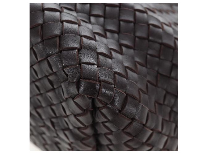 BOTTEGA VENETA INTRECCIATO Cabas PM Bag Leather Brown 141498 Auth am12100SAM Marrom - vista 12