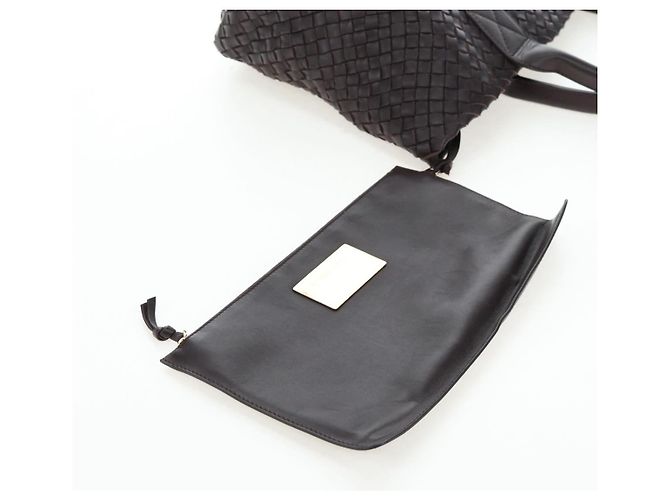 BOTTEGA VENETA INTRECCIATO Cabas PM Bag Leather Brown 141498 Auth am12100SAM Marrom - vista 15