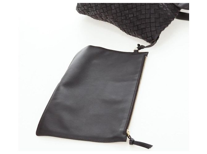 BOTTEGA VENETA INTRECCIATO Cabas PM Bag Leather Brown 141498 Auth am12100SAM Marrom - vista 17