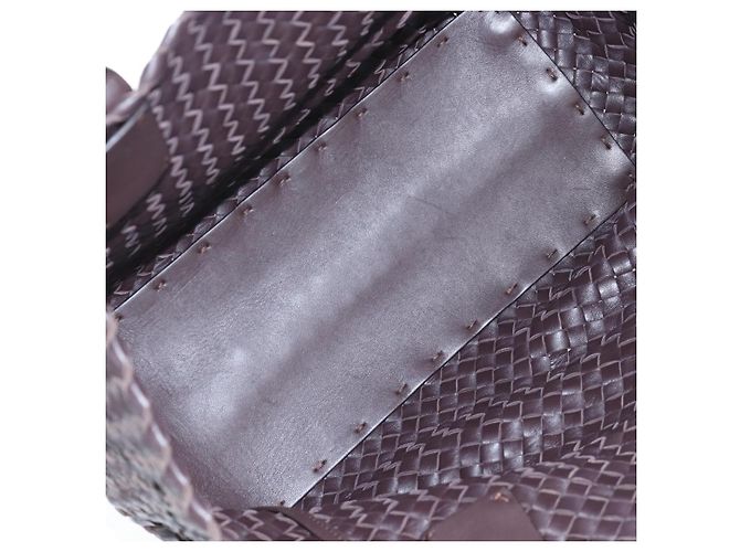BOTTEGA VENETA INTRECCIATO Cabas PM Bag Leather Brown 141498 Auth am12100SAM Marrom - vista 19