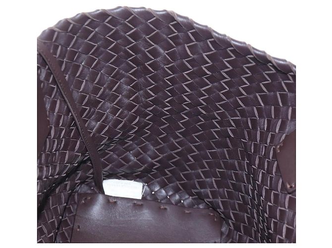 BOTTEGA VENETA INTRECCIATO Cabas PM Bag Leather Brown 141498 Auth am12100SAM Marrom - vista 21
