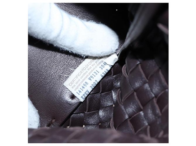 BOTTEGA VENETA INTRECCIATO Cabas PM Bag Leather Brown 141498 Auth am12100SAM Marrom - vista 22
