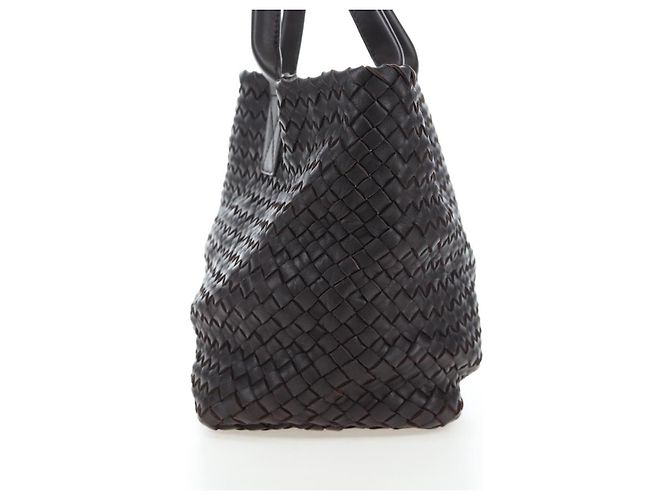 BOTTEGA VENETA INTRECCIATO Cabas PM Bag Leather Brown 141498 Auth am12100SAM Marrom - vista 4