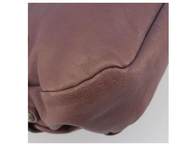 Borsa a Spalla Salvatore Ferragamo Gancini in Pelle Viola Argento Auth BA14654 Porpora - vista 13