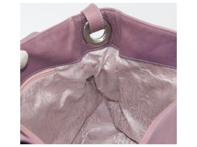 Borsa a Spalla Salvatore Ferragamo Gancini in Pelle Viola Argento Auth BA14654 Porpora - vista 19
