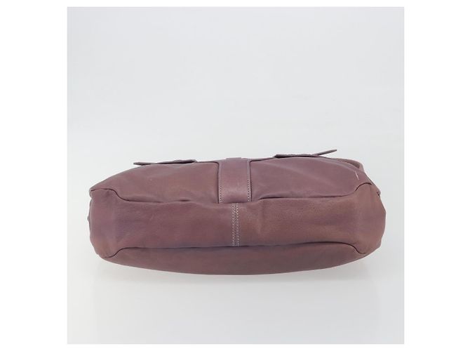 Borsa a Spalla Salvatore Ferragamo Gancini in Pelle Viola Argento Auth BA14654 Porpora - vista 9