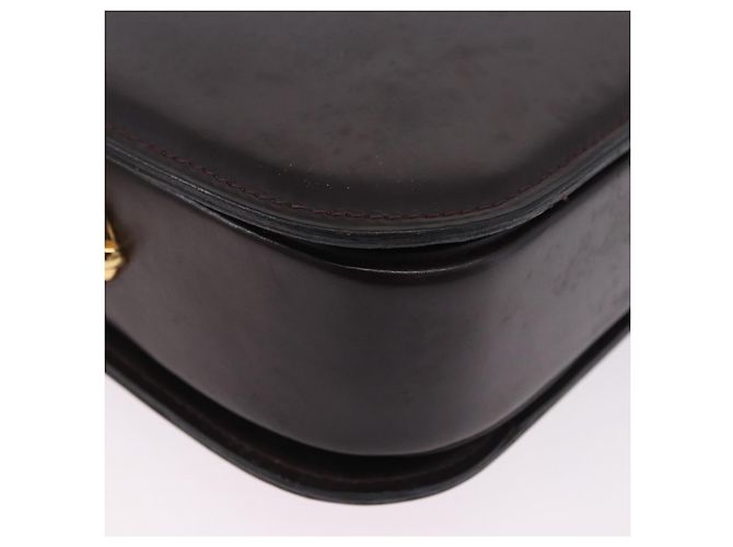 Céline CELINE Schultertasche aus Leder Dunkelbraun Goldfarben Auth gh2239 - Ansicht 12