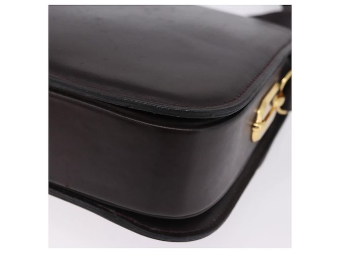 Céline CELINE Schultertasche aus Leder Dunkelbraun Goldfarben Auth gh2239 - Ansicht 13