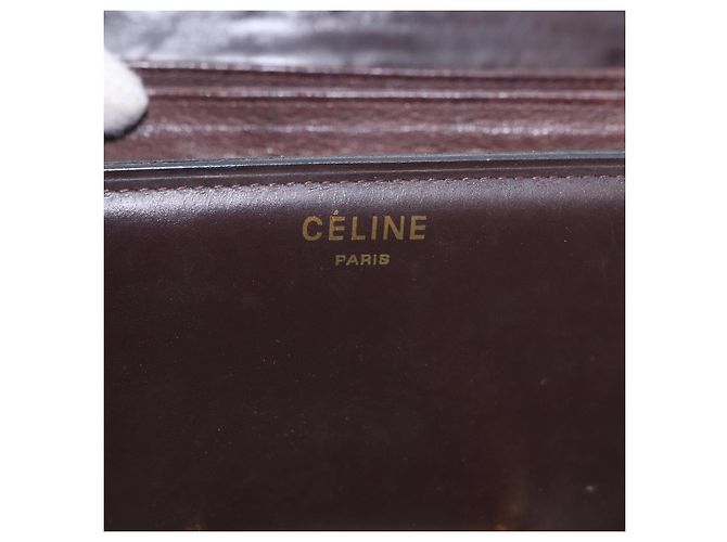 Céline CELINE Schultertasche aus Leder Dunkelbraun Goldfarben Auth gh2239 - Ansicht 16