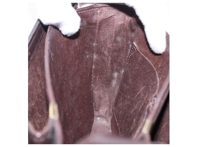 Céline CELINE Schultertasche aus Leder Dunkelbraun Goldfarben Auth gh2239 - Ansicht 19
