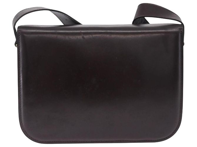 Céline CELINE Schultertasche aus Leder Dunkelbraun Goldfarben Auth gh2239 - Ansicht 3