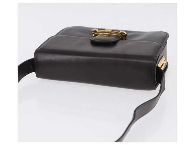 Céline CELINE Schultertasche aus Leder Dunkelbraun Goldfarben Auth gh2239 - Ansicht 6