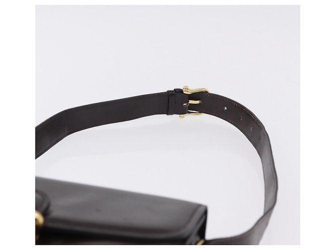 Céline CELINE Schultertasche aus Leder Dunkelbraun Goldfarben Auth gh2239 - Ansicht 8