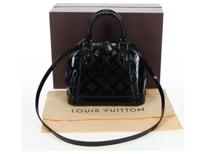 LOUIS VUITTON Borsa Monogram Vernis Alma BB Noir Manetic M90063 Auth 194104SM - vista 26