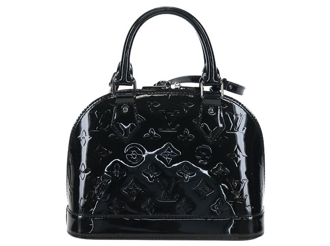 LOUIS VUITTON Borsa Monogram Vernis Alma BB Noir Manetic M90063 Auth 194104SM - vista 3