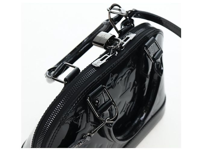 LOUIS VUITTON Borsa Monogram Vernis Alma BB Noir Manetic M90063 Auth 194104SM - vista 6