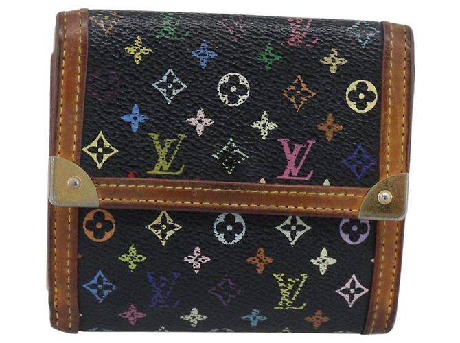 LOUIS VUITTON Portafoglio per Banconote e Carte di Credito Multicolor M92984 Auth bs36569 Nero - vista 13